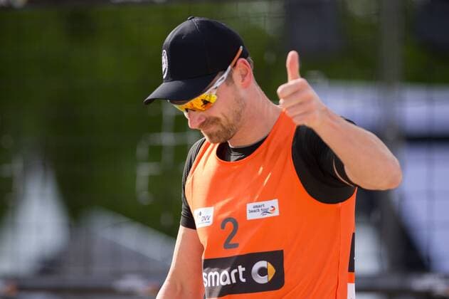10.05.2015, Muenster, Schlossplatz smart beach tour, Supercup Münster Muenster, Hauptfeld Jubel Kay Matysik