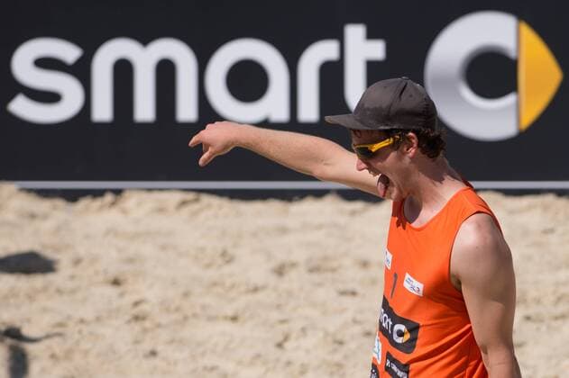 10.05.2015, Muenster, Schlossplatz smart beach tour, Supercup Münster Muenster, Halbfinale Lars Flüggen Flueggen