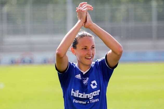 Sicherte mit ihrem Tor den Klassenerhalt, Ilaria Mauro (SC Sand), Fussball, Allianz Frauen-Bundesliga, Bayer 04 Leverkusen - SC Sand, xozx
