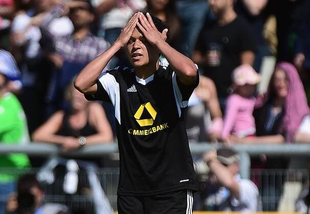 10.05.2015, xjhx, Fussball 1.Bundesliga Damen, 1.FFC Frankfurt - VfL Wolfsburg, v.l. Celia Sasic (1.FFC Frankfurt), enttaeuscht, enttaeuscht schauend, dissapointed