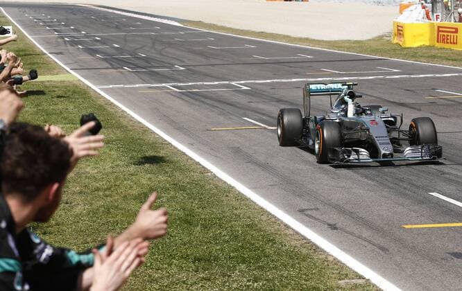 Motorsports: FIA Formula One World Championship WM Weltmeisterschaft 2015, Grand Prix of Spain, 6 Nico Rosberg (GER, Mercedes AMG Petronas Formula One Team), xHOCHxZWEIx