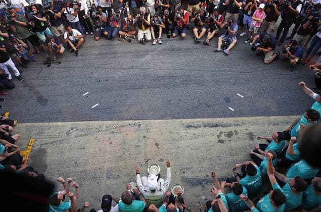 BARCELONA -may 10- SPAIN: Nico Rosberg celebration after to win the GP of Spain Formula 1, held at the Circuit de Catalunya Barcelona, on May 10, 2015. Photo:Joan Valls Urbanandsport Cordon Press 