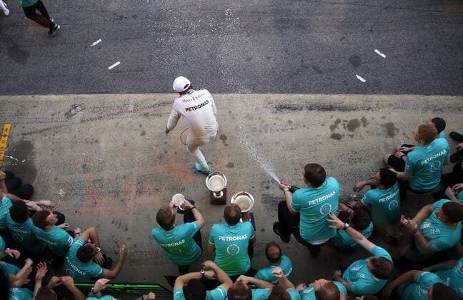 BARCELONA -may 10- SPAIN: Nico Rosberg celebration after to win the GP of Spain Formula 1, held at the Circuit de Catalunya Barcelona, on May 10, 2015. Photo:Joan Valls Urbanandsport Cordon Press 