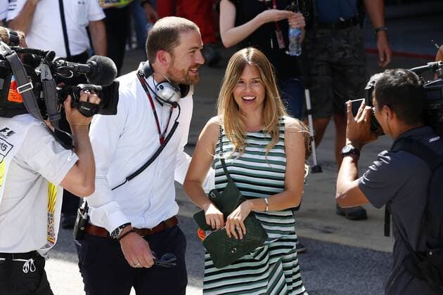 Motorsports: FIA Formula One World Championship WM Weltmeisterschaft 2015, Grand Prix of Spain, Georg Nolte (GER) and Vivian, wife of 6 Nico Rosberg (GER, Mercedes AMG Petronas F1 Team) xHOCHxZWEIx