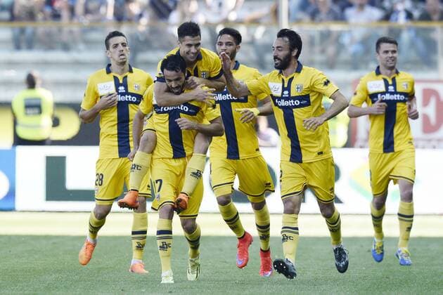 Aktuell Fußball, Italien, AC Parma - SSC Neapel Serie A FC Parma - SSC Napoli Torjubel Raffaele Palladino 
