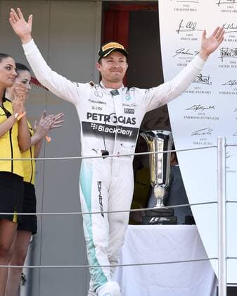 ROSBERG Nico F1 Team F1 Mercedes AMG Sieger GP von Spanien bei der Siegeehrung FIA Motorsport Formel 1 Saison 2015 Grand Prix von Spanien 2015 in Barcelona am 10.Mai 2015 