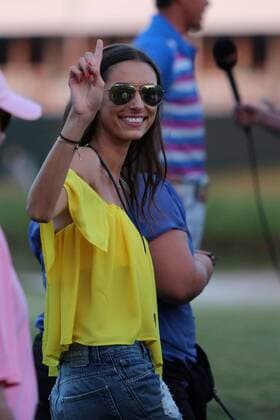 May 10, 2015: Alexis Randock, girlfriend of 2015 THE PLAYERS Chamionship winner Rickie Fowler, celebrates after the final round of THE PLAYERS Championship at TPC Sawgrass in Ponte Vedra Beach, Fl. GOLF: MAY 10 PGA Golf Herren - THE PLAYERS Championship - Final Round Icon1503201282 EDITORIAL USE ONLY