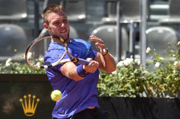 11.05.2015. Rome, Italy. BNL Itallian Open Tennis. Jack Sock (USA) in action in the match against Gilles Simon (FRA) xGiuseppexMaffiax  ActionPlus11620137