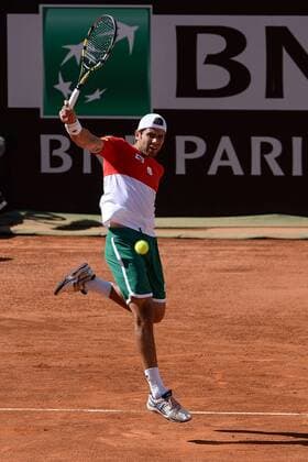 11.05.2015. Rome, Italy. BNL Italian Open Tennis. Simone Bolelli (Ita) in action in the match against Dominic Thiem (Aut) xGiuseppexMaffiax  ActionPlus11620142
