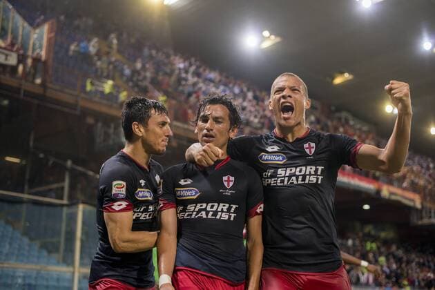 Tino Costa (Genoa), MAY 11, 2015 - Football Soccer : Tino Costa of Genoa celebrates scoring their team second goal during the Italian Serie A match between Genoa 5-1 Torino at Stadio Comunale Luigi Ferraris Marassi in Genova, Italy. Noxthirdxpartyxsales  (ptmb075018)