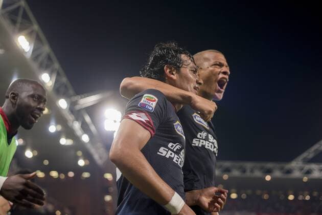 Tino Costa (Genoa), MAY 11, 2015 - Football Soccer : Tino Costa of Genoa celebrates scoring their team second goal during the Italian Serie A match between Genoa 5-1 Torino at Stadio Comunale Luigi Ferraris Marassi in Genova, Italy. Noxthirdxpartyxsales  (ptmb075019)