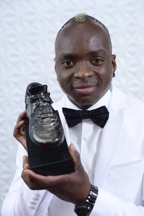 Neeskens Kebano of Sporting Charleroi Vainqueur du trophee FOOTBALL : Ebony shoe gala - Bruxelles - 11 05 2015 PhotoNews Panoramic 