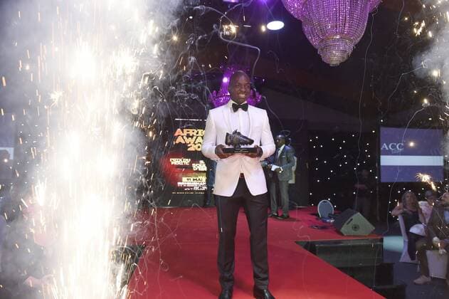 Neeskens Kebano of Sporting Charleroi Vainqueur du trophee FOOTBALL : Ebony shoe gala - Bruxelles - 11 05 2015 PhotoNews Panoramic 