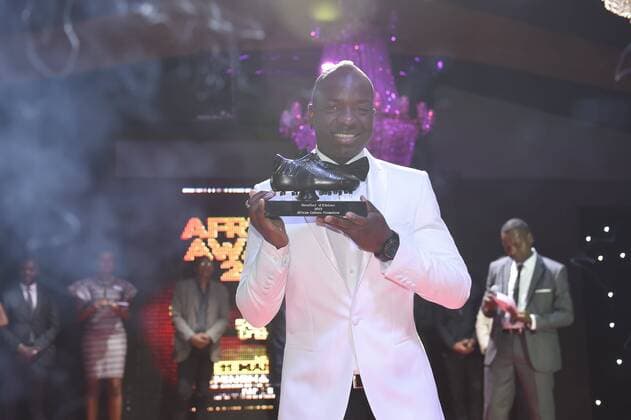 Neeskens Kebano of Sporting Charleroi Vainqueur du trophee FOOTBALL : Ebony shoe gala - Bruxelles - 11 05 2015 PhotoNews Panoramic 