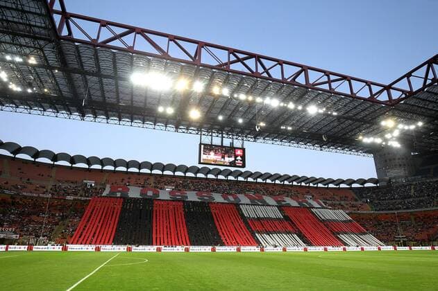Choreographie Fanchoreographie im Giuseppe Meazza Stadion - SERIE A 2014 2015 - AC MILAN -