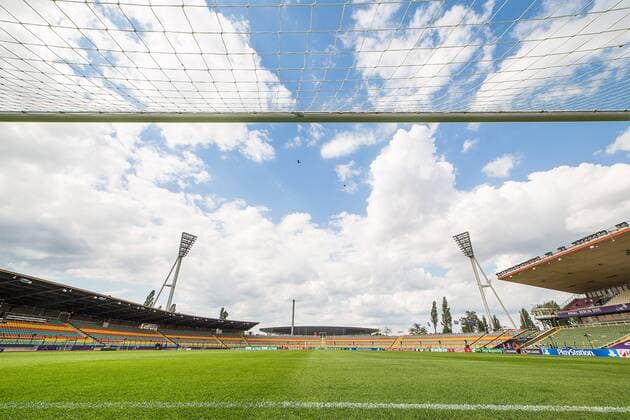 Berlin, Deutschland, 13.05.2015: Fußball Frauen Championsleague 2014 2015 - UEFA Women s Championsleague Final 2015 - Vorschau. Übersicht, Übersicht, Totale Friedrich-Ludwig-Jahn-Sportpark