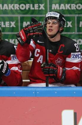 Ice hockey Eishockey - IIHF Ice Hockey WC 2015 PRAGUE,CZECH REPUBLIC,14.MAY.15 - ICE HOCKEY - IIHF World Ice Hockey Championships, international match Länderspiel quarterfinal, Canada vs Belarus. Image shows Sidney Crosby (CAN). GEPAxpictures xAndreasxPranter 