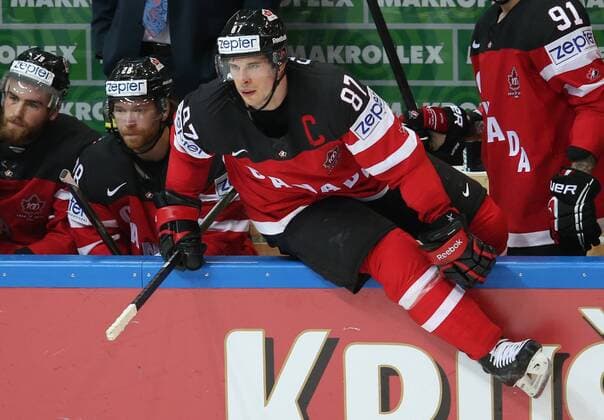 Ice hockey Eishockey - IIHF Ice Hockey WC 2015 PRAGUE,CZECH REPUBLIC,14.MAY.15 - ICE HOCKEY - IIHF World Ice Hockey Championships, international match Länderspiel quarterfinal, Canada vs Belarus. Image shows Sidney Crosby (CAN). GEPAxpictures xAndreasxPranter 