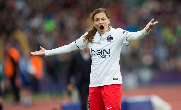 Berlin, Deutschland, 14.05.2015: Fußball Frauen Championsleague 2014 2015 - 1. FFC Frankfurt - Paris Saint Germain - UEFA Womens Championsleague Final 2015. Laure Boulleau (PSG 3)