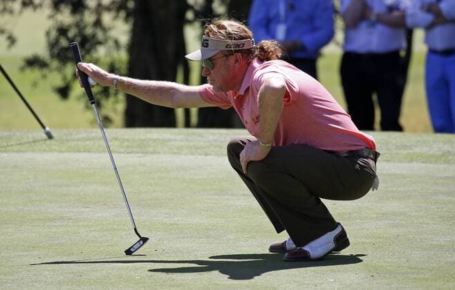 May 15, 2015 - Barcelona, Spain - BARCELONA -may 15- SPAIN: Miguel Angel Jimenez in the Spain Open Golf, held in the Club de Golf El Prat, may 15, 2015. Photo: Joan Valls Urbanandsport Nurphoto Open Spain Golf  - ZUMAn230