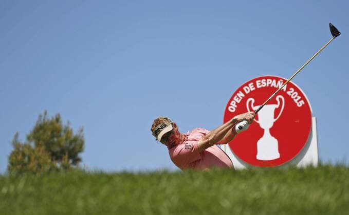 May 15, 2015 - Barcelona, Spain - BARCELONA -may 15- SPAIN: Miguel Angel Jimenez in the Spain Open Golf, held in the Club de Golf El Prat, may 15, 2015. Photo: Joan Valls Urbanandsport Nurphoto Open Spain Golf  - ZUMAn230