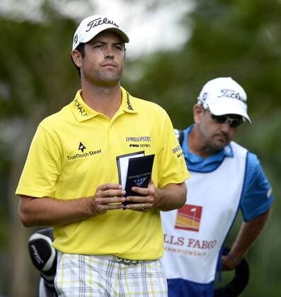 May 15, 2015 - Charlotte, NC, USA - Robert Streb looks down the 11th fairway during the second round of the Wells Fargo Championship at Quail Hollow Club on Friday, May 15, 2015, in Charlotte, N.C. Wells Fargo Second Round - ZUMAm67_