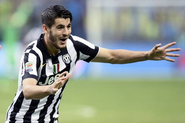 Aktuell Fußball, Italien, Serie A, Inter Mailand - Juventus Turin Serie A Inter Mailand - Juventus Turin Jubel Alvaro Morata 
