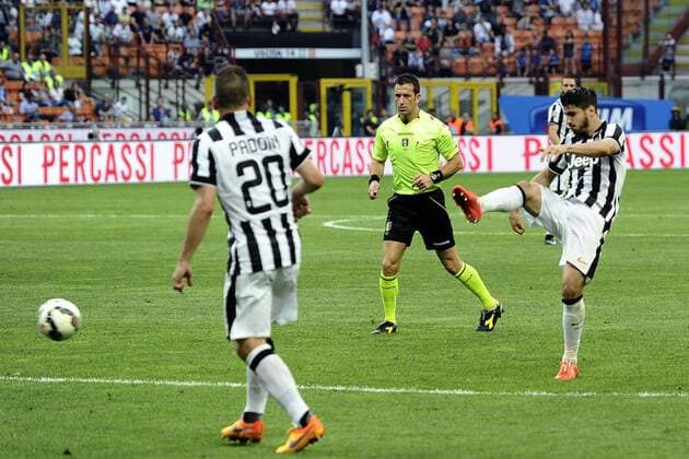 Aktuell Fußball, Italien, Serie A, Inter Mailand - Juventus Turin Serie A Inter Mailand - Juventus Turin gol Alvaro Morata 