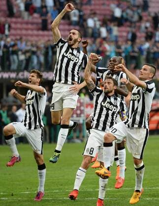 Aktuell Fußball, Italien, Serie A, Inter Mailand - Juventus Turin Serie A Inter Mailand - Juventus Turin esultanza a fine gara Juventus 