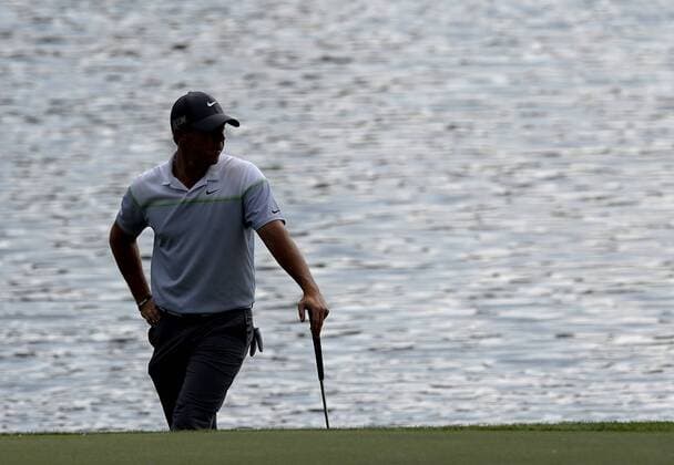 May 16, 2015 - Charlotte, NC, USA - Rory McIlroy is partially silhouetted as he stands near the lake off the 14th green during the third round of the Wells Fargo Championship on Saturday, May 16, 2015, at Quail Hollow Club in Charlotte, N.C. McIlroy finished at -18. Wells Fargo Championship - ZUMAm67_