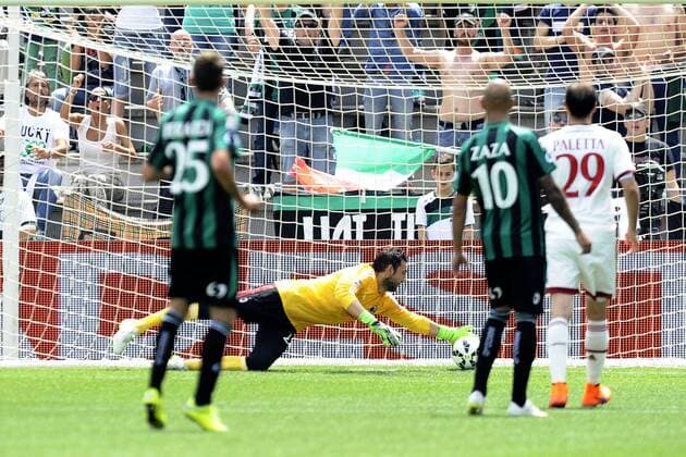 Aktuell Fußball, Italien, Serie A, Sassuolo Calcio - AC Milan Reggio Emilia 17 05 2015 - Serie A US Sassuolo - AC Milan foto DanieleBuffa -- Domenico Berardi 