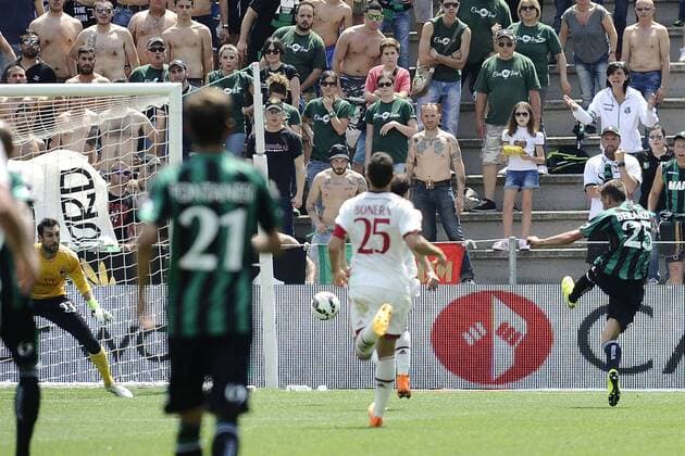 Aktuell Fußball, Italien, Serie A, Sassuolo Calcio - AC Milan Reggio Emilia 17 05 2015 - Serie A US Sassuolo - AC Milan foto DanieleBuffa -- Domenico Berardi 
