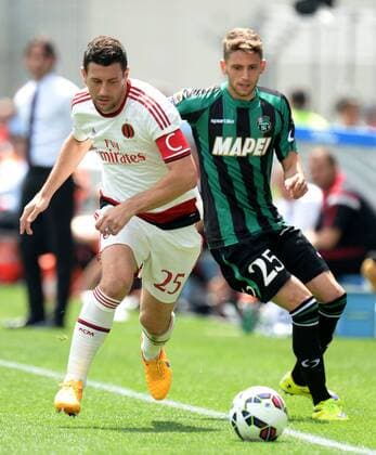 Aktuell Fußball, Italien, Serie A, Sassuolo Calcio - AC Milan IPP20150517 Football - soccer: Serie A, Sassuolo Calcio - AC Mailand, Daniele Bonera - Domenica Berardi - xHOCHxZWEIx xItalyxPhotoxPressx 