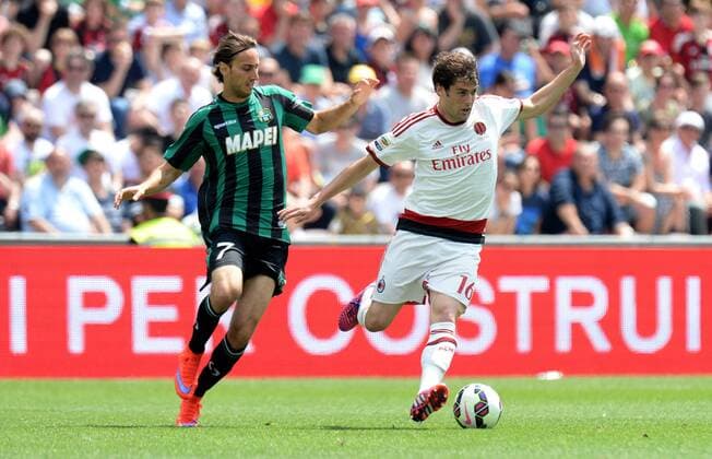 Aktuell Fußball, Italien, Serie A, Sassuolo Calcio - AC Milan IPP20150517 Football - soccer: Serie A, Sassuolo Calcio - AC Mailand, Simone Missiroli - Andrea Poli xHOCHxZWEIx xItalyxPhotoxPressx 
