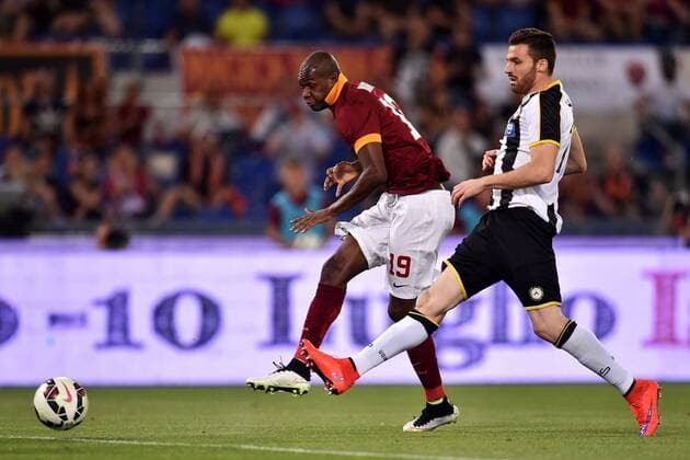 Aktuell Fußball, Italien, Serie A, AS Rom - Udinese Calcio Victor Ibarbo Roma, Thomas Heurtaux Udinese Serie A 2014 2015 AS Roma - Udinese Calcio andreaxstaccioli