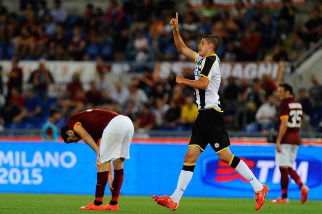 Aktuell Fußball, Italien, Serie A, AS Rom - Udinese Calcio Serie A, AS Rom - Udinese Calcio Jubel Stipe Perica dopo il suo Tor xHOCHxZWEIx xItalyxPhotoxPressx 