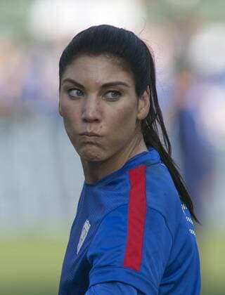 May 17, 2015 - Carson, California, U.S - Goalie, Hope Solo of the United States Women s national team Nationalteam as they defeated Mexico, 5-1, in an exhibition match on Sunday May 17, 2015 in Carson, California ahead of the Women s World Cup in June 2015. US Women s Natiional Team Defeated Mexico, 5-1 - ZUMAp124