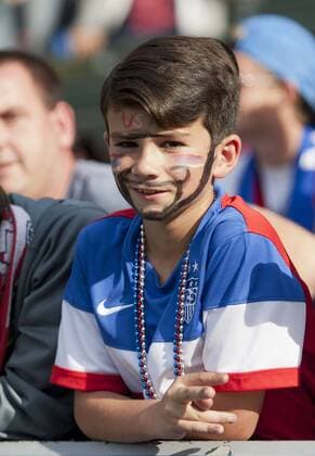 May 17, 2015 - Carson, California, U.S - Fans attend the game between the United States Women s national team Nationalteam and the Women s National Team of Mexico in an exhibition match on Sunday May 17, 2015 in Carson, California ahead of the Women s World Cup in June 2015. US Women s Natiional Team Defeated Mexico, 5-1. US Women s Natiional Team Defeated Mexico, 5-1 - ZUMAp124