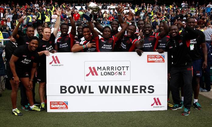 17.05.2015. Twickenham, London England. Bowl Final. Picture shows Kenya 26 v 12 Argentina at Day 2 at Marriott London Sevens 2015, HSBC Sevens World Series 2015 at Twickenham Stadium, London England. xMartinxSerasxLimax  ActionPlus11622163