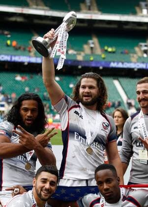 17.05.2015. Twickenham, London England. Winners of the Cup Final, team USA. Australia 22 v 45 USA at Day 2 at Marriott London Sevens 2015, HSBC Sevens World Series 2015 at Twickenham Stadium, London England. xMartinxSerasxLimax  ActionPlus11622201