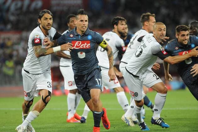 Aktuell Fußbal, Italien, Serie A, SSC Neapel - AC Cesena May 18, 2015 - Naples, Italy - Marek Hamsik of SSC Napoli during the italian Serie A football match between SSC Napoli and Cesena at San Paolo Stadium on May 18, 2015 in Naples,Italy. SSC Napoli and Cesena - Serie A  - ZUMAn230