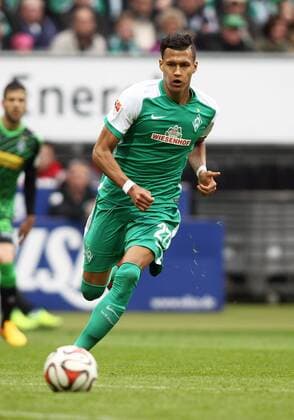 Davie Selke Einzelbild Freisteller Aktion SV Werder Bremen - Borussia Moenchengladbach Mönchengladbach Bundesliga DFL 16.05.2015 Fußball Fussball Weserstadion Bremen Herren Saison 2014 2015