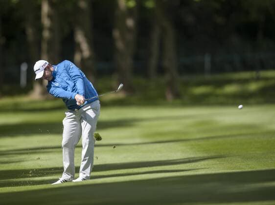 19.05.2015. Wentworth, England. BMW PGA Golf Herren Golf Championship. Practice Day. Stephen Gallacher during the practice round of the 2015 BMW PGA Championship from The West Course Wentworth Golf Club xStephenxBartholomewx  ActionPlus11622295