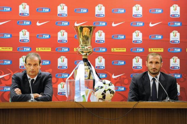 IPP20150519 Football - soccer: Coppa Italia 2014 2015, Finale, PK Juventus Turin, Massimiliano Allegri und Giorgio Chiellini xHOCHxZWEIx xItalyxPhotoxPressx