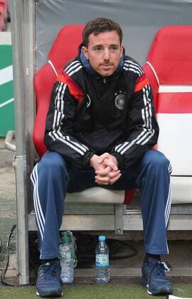 20.05.2015 Stuttgart Fußball Länderspiel U 16 Deutschland vs. Frankreich: Trainer Meikel Schönweitz (GER)