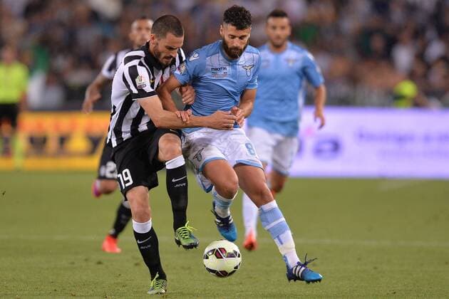 Antonio Candreva Lazio, Giorgio chiellini Juventus. Roma 20-05-2015 Stadio Olimpico. Football Finale Tim Cup 2015. Juventus - Lazio. Foto Antonietta Baldassarre Insidefoto AntoniettaxBaldassarre