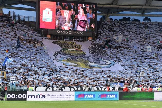 Roma 20 05 2015 - finale Coppa Italia Football Juventus-Lazio foto Antonello Sammarco Image nella foto: coreografia tifosi Lazio 