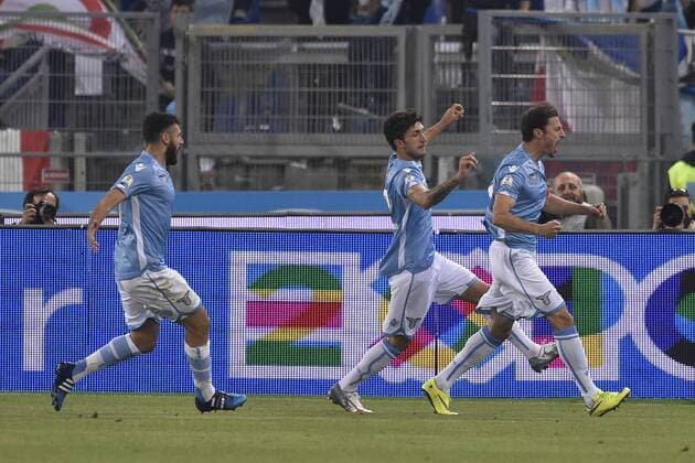20.05.2015. Rome, Italy. TIM Coppa Italia Final. Lazio versus Juventus. Stefan Radu celebrates after he scored the goal for 1-0 for Lazio xGiuseppexMaffiax  ActionPlus11622378