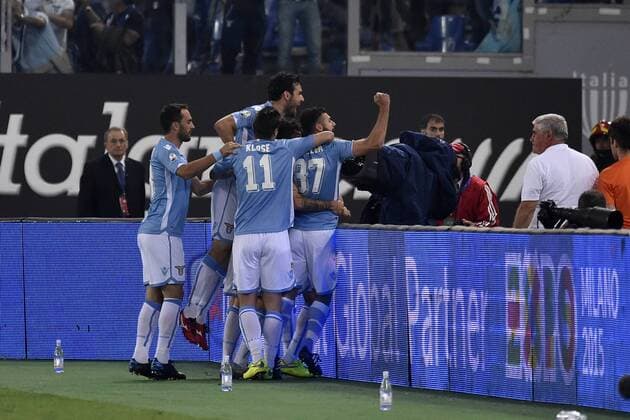 20.05.2015. Rome, Italy. TIM Coppa Italia Final. Lazio versus Juventus. Stefan Radu celebrates after he scored the goal for 1-0 for Lazio xGiuseppexMaffiax  ActionPlus11622379