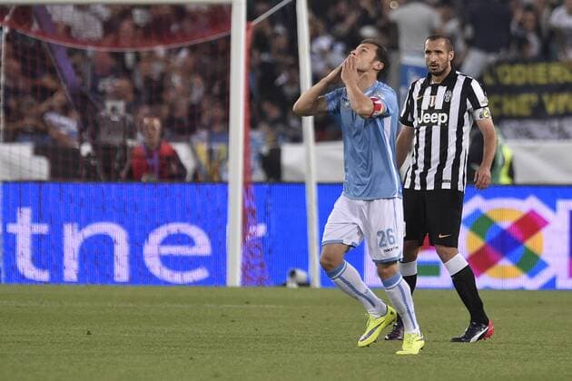 20.05.2015. Rome, Italy. TIM Coppa Italia Final. Lazio versus Juventus. Stefan Radu celebrates after he scored the goal for 1-0 for Lazio xGiuseppexMaffiax  ActionPlus11622381